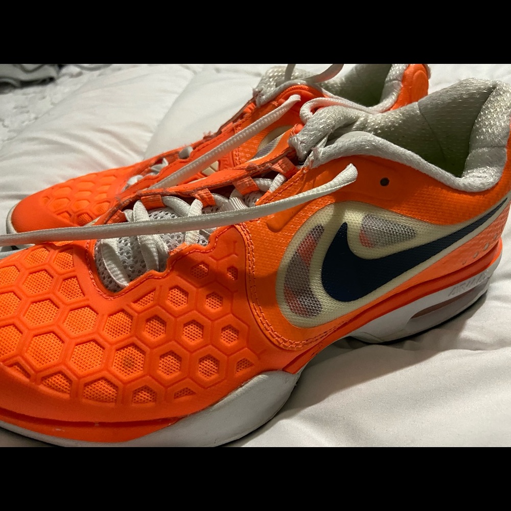Orange Nike Tennis shoes